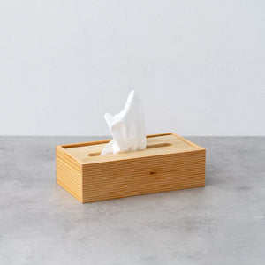 Hinoki Drop-Lid Tissue Box - TOSARYU-Tissue Case-TOSARYU-SANTOKU NYC
