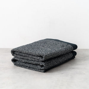 Japanese Washi Blend Quick-Dry Bath Sheet - Murakami Pile-Home & Wellness-MURAKAMI PILE-Black-SANTOKU NYC
