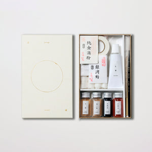 Kintsugi Repair Kit “MANGETSU” with Real Urushi, Gold & Silver - CIRCOLO-Art & Collectibles-CIRCOLO-SANTOKU NYC