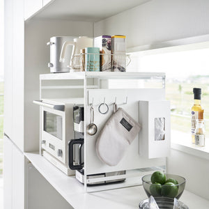 Kitchen Appliance Rack With Steel Side Panel, Steel - Yamazaki Home-Countertop Shelf-Yamazaki Home-SANTOKU NYC
