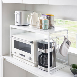 Kitchen Appliance Rack With Steel Side Panel, Steel - Yamazaki Home-Countertop Shelf-Yamazaki Home-SANTOKU NYC