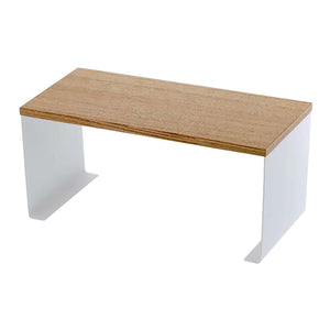 Steel & Wood Stackable Countertop Shelf Two Sizes - Yamazaki Home-Riser-Yamazaki Home-SANTOKU NYC