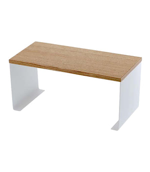 Steel & Wood Stackable Countertop Shelf Two Sizes - Yamazaki Home-Riser-Yamazaki Home-SANTOKU NYC