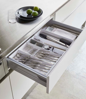 Large Expandable Cutlery Organizer - Yamazaki Home-Drawer Organizer-Yamazaki Home-SANTOKU NYC