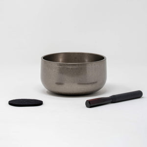 Musourin Orin Japanese Singing Bowl Oboro Silver Finish 4.76 in – KYUJO-Hand Bells-Kyujo-SANTOKU NYC