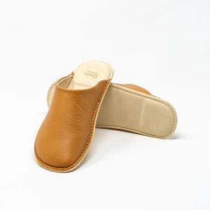 Smooth Leather Room Slippers - Reela-slippers-Reela-SANTOKU NYC