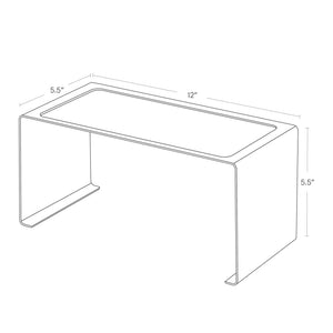 Stackable Countertop Shelf: Two Sizes, Steel - Yamazaki Home-Riser-Yamazaki Home-SANTOKU NYC