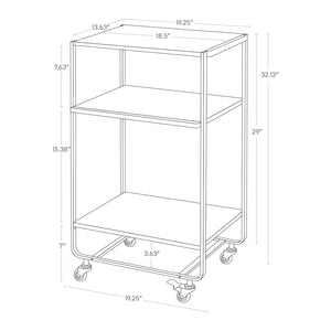 Steel Rolling Utility Cart H 32" - Yamazaki Home-Rolling Carts-Yamazaki Home-SANTOKU NYC