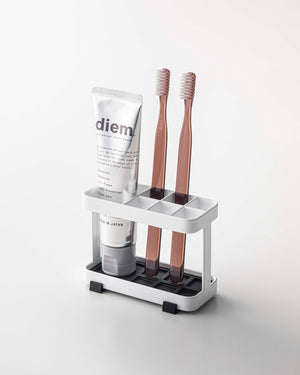 Steel Toothbrush & Toothpaste Stand - Yamazaki Home-Toothbrush Holder-Yamazaki Home-White-SANTOKU NYC