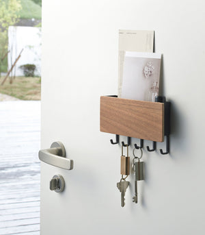 Steel & Wood Magnetic Key Rack - Yamazaki Home-Key Storage-Yamazaki Home-SANTOKU NYC