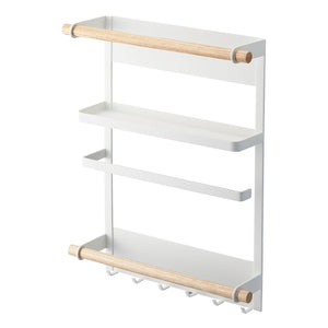 Steel & Wood Magnetic Kitchen Organizer - Yamazaki Home-Magnetic Organizer-Yamazaki Home-SANTOKU NYC
