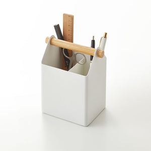 Steel + Wood Pen & Desk Small Organizer - Yamazaki Home-Desk Organizer-Yamazaki Home-SANTOKU NYC