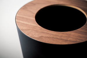 Steel + Wood Round Trash Can - Yamazaki Home-Trash Can - Living-Yamazaki Home-SANTOKU NYC