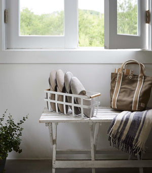 Small Storage Basket, Steel + Wood - Yamazaki Home-Baskets and Bins-Yamazaki Home-SANTOKU NYC