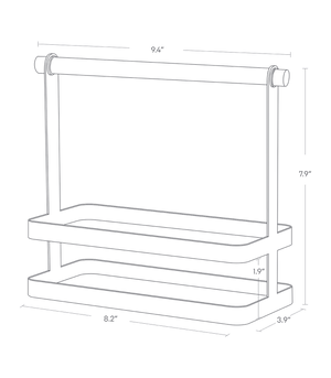 Steel & Wood Tabletop Storage Caddy - Yamazaki Home-Tabletop-Yamazaki Home-SANTOKU NYC