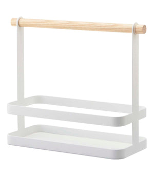 Steel & Wood Tabletop Storage Caddy - Yamazaki Home-Tabletop-Yamazaki Home-SANTOKU NYC