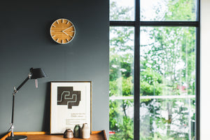 Steel & Wood Wall Clock - Yamazaki Home-Wall Clock-Yamazaki Home-SANTOKU NYC