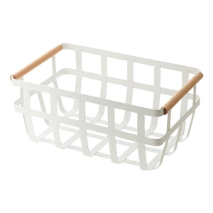 Steel & Wood Storage Basket S/M - Yamazaki Home-Baskets and Bins-Yamazaki Home-SANTOKU NYC