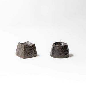 Iron Square Candle Holder Dark Brown - Sumitani Saburo Shouten-Candle Holder-Sumitani Saburo Shouten-SANTOKU NYC
