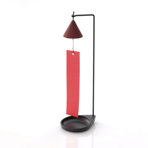 Triangle Tabletop Cast Iron Wind Chime - Chushin Kobo-Bells-Chushin Kobo-Red-SANTOKU NYC