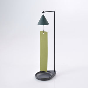 Triangle Tabletop Cast Iron Wind Chime - Chushin Kobo-Bells-Chushin Kobo-Green-SANTOKU NYC