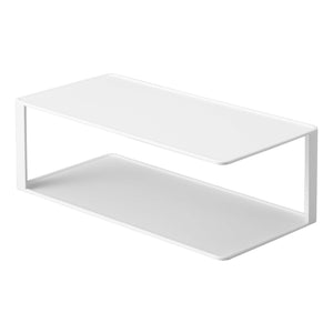 Two Tier Cabinet Organizer, Steel - Yamazaki Home-Dish Organizer-Yamazaki Home-SANTOKU NYC