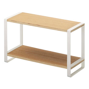Steel & Wood Two-Tier Riser - Yamazaki Home-Countertop Shelf-Yamazaki Home-SANTOKU NYC