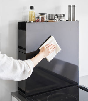 Two-Tier Sliding Drawer Seasoning Rack, Steel - Yamazaki Home-Kitchen Organizer-Yamazaki Home-SANTOKU NYC