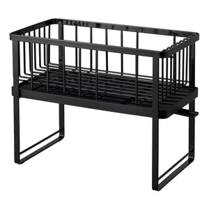 Two-Tier Steel Wire Dish Rack - Yamazaki Home-Dish Rack-Yamazaki Home-Black-SANTOKU NYC