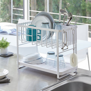 Two-Tier Steel Wire Dish Rack - Yamazaki Home-Dish Rack-Yamazaki Home-SANTOKU NYC