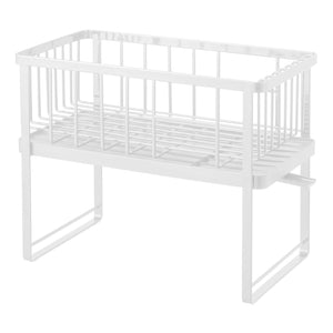 Two-Tier Steel Wire Dish Rack - Yamazaki Home-Dish Rack-Yamazaki Home-White-SANTOKU NYC