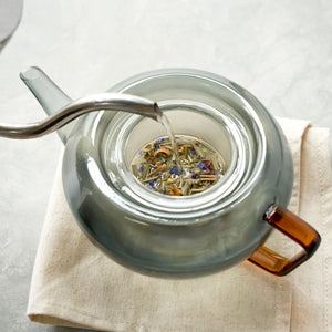 TWO TONE Heat-Resistant Glass Teapot - amabro-Tea & Coffee Ware-amabro-SANTOKU NYC