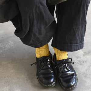 Unisex Linen Ribbed Socks - NISHIGUCHI-Socks-NISHIGUCHI-SANTOKU NYC