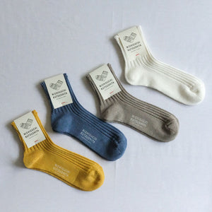 Unisex Linen Ribbed Socks - NISHIGUCHI-Socks-NISHIGUCHI-SANTOKU NYC