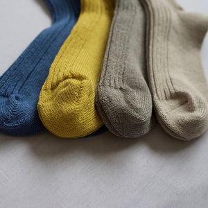 Unisex Linen Ribbed Socks - NISHIGUCHI-Socks-NISHIGUCHI-SANTOKU NYC