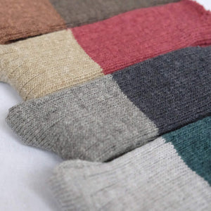 Unisex Wool Cotton Slub Two-Tone Socks - NISHIGUCHI-Socks-NISHIGUCHI-SANTOKU NYC