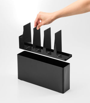 Utensil & Thin Cutting Board Holder, Steel - Yamazaki Home-Utensil Holder-Yamazaki Home-SANTOKU NYC