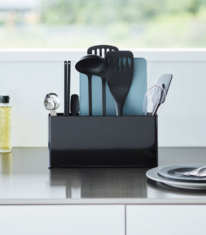 Utensil & Thin Cutting Board Holder, Steel - Yamazaki Home-Utensil Holder-Yamazaki Home-SANTOKU NYC