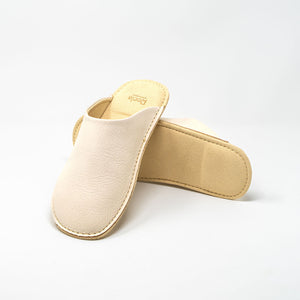 Waxed Leather Room Slippers - Reela-slippers-Reela-SANTOKU NYC