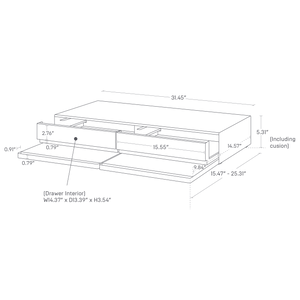 Wide Countertop Drawer With Pull-Out Shelf, Steel - Yamazaki Home-Countertop Shelf-Yamazaki Home-SANTOKU NYC