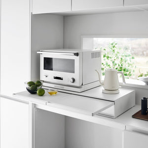Wide Countertop Drawer With Pull-Out Shelf, Steel - Yamazaki Home-Countertop Shelf-Yamazaki Home-SANTOKU NYC