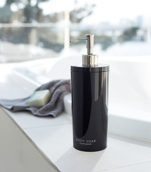 Round Shower Dispenser: Three Styles - Yamazaki Home-Shower Dispenser-Yamazaki Home-Conditioner-White-SANTOKU NYC