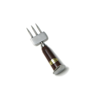 3-Prong Ice Pick with Chestnut-Formed Plywood Weight Short 6.5" - YAMACHU-Barware-YAMACHU-SANTOKU NYC