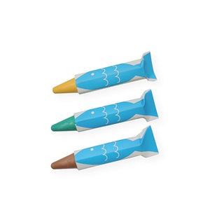 Rice Bran Wax Bath Crayons 3 Colors 'Turtle' Brown/Green/Yellow - kitpas-kids-kitpas-SANTOKU NYC