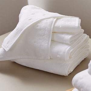 Zero Twist Gauze Dot - UCHINO-Home & Wellness-UCHINO-Washcloth 13" × 16"-White-SANTOKU NYC